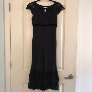 Ann Taylor Loft black long dress
